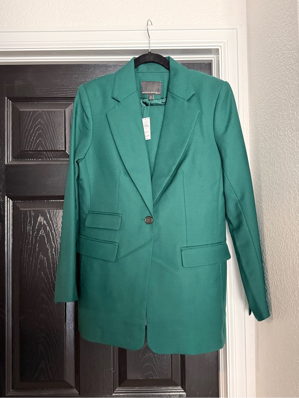 NWT LIDO SCULPTED ITALIAN WOOL BLAZER | GREEN | SIZE 10 - Picture 3 of 6